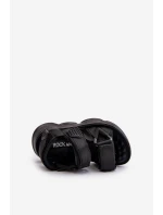 Dziecięce Sandałki Zapinane Na Rzepy Czarne Orretta