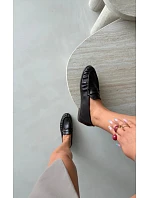Dámske mokasíny s volánikmi v čokoládovej farbe Sabley Dámske mokasíny s volánikmi v čokoládovej farbe Sabley