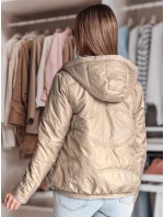 Dámska prechodná prešívaná bunda s kapucňou NIVESSO béžová FashionStreet TY4858