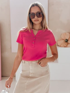 Dámska rebrovaná blúzka KISS LOOK pink FashionStreet RY2832