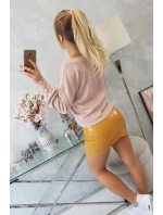 Sukňa s ozdobnými zipsami horčica