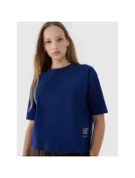 Dámske tričko oversize s potlačou 4F 4FWSS25TTSHF1971-30S
