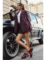 Lakierowane Skórzane Półbuty Damskie Z Przypinkami Artiker 57C0336 Bordowe