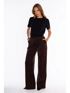 M932 Pleated corduroy trousers - brown