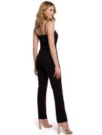 Dámsky overál so špagetovými ramienkami K051 Čierna - Makover