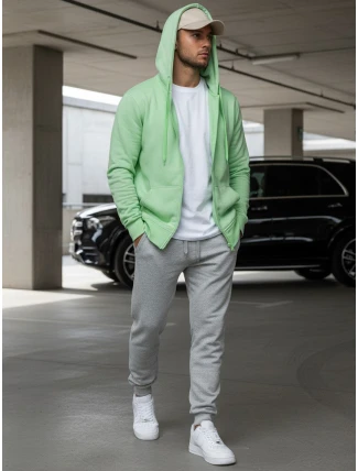 Pánska mikina s kapucňou mint FashionStreet BX5230