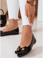 Dámske baleríny na podpätku TEDBOW black FashionStreet ZY0766