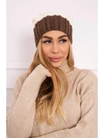 Milano fleecová čiapka K203 ecru+mocca