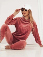 VIP PRIVATE dámsky velúrový set ružový FashionStreet AY0868