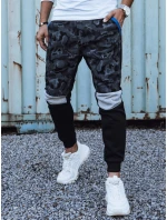 Pánske maskáčové tepláky čierne FashionStreet UX4429
