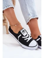 Materiałowe Trampki Damskie Lee Cooper LCW-25-02-3299L Czarne