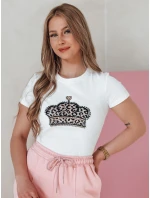 Dámske tričko s korunkou BLINGESSO white FashionStreet RY2878