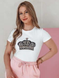 Dámske tričko s korunkou BLINGESSO white FashionStreet RY2878