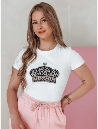 Dámske tričko s korunkou BLINGESSO white FashionStreet RY2878