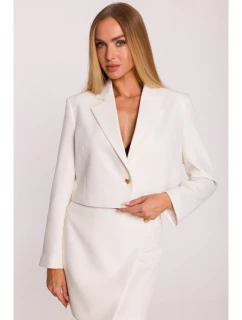 M853 Strihaná bunda - krémová