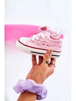 Dziecięce Trampki Z Koronką Różowe Roly-Poly