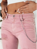 ALEX dámske džínsové nohavice ružové Dstreet UY1880