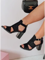 Dámske sandále na podpätku AMIRIA black FashionStreet ZY0806 Dámske sandále na podpätku AMIRIA black FashionStreet ZY0806