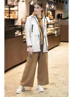 Tenká dámska bunda v perlovej farbe so stojačikom (AG5-017) Tenká dámska bunda v perlovej farbe so stojačikom (AG5-017)