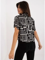 Blúzka LK BZ 509749.88 čierna a béžová