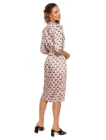 Dámske zavinovacie šaty M668 Béžovo-žltá - Moe