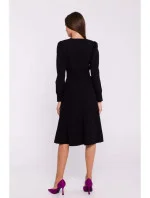 Roztiahnuté šaty S378 čierne - Stylove