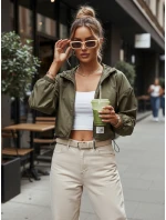 Dámska prechodná bunda s kapucňou ISCAR zelená FashionStreet TY4210