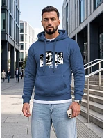 Pánska mikina s kapucňou a potlačou TOKYO, modrá, FashionStreet NX5146BX Pánska mikina s kapucňou a potlačou TOKYO, modrá, FashionStreet NX5146BX
