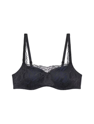 Dámska podprsenka Body Make-Up Illusion Lace Balconette Bra - BLACK - black 0004 - TRIUMPH