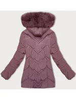 Dámska plus size zimná bunda s kapucňou S'west fialová (B8300-71) Dámska plus size zimná bunda s kapucňou S'west fialová (B8300-71)
