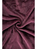 Dámsky župan Flora s kapucňou 39564853 jednofarebný fialovo-vínový - Vestis