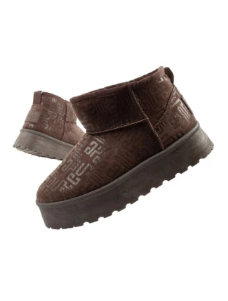 Lee Cooper snehové topánky ženy zimné módne kožušiny zateplené topánky tmavohnedé ženy