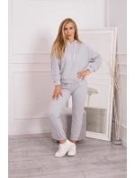 Šedá mikina s kapucňou