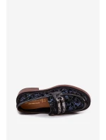 Dámske mokasíny zo semišovej kože s rôznymi detailmi D&A MR52-178 Black Dámske mokasíny zo semišovej kože s rôznymi detailmi D&A MR52-178 Black