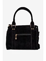 Aktovka Eco Suede kabelka s príveskom Black Sorielle