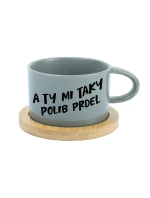 A TY MI TAKY POLIB PRDEL - sivý hrnček makarón 200 ml A TY MI TAKY POLIB PRDEL - sivý hrnček makarón 200 ml