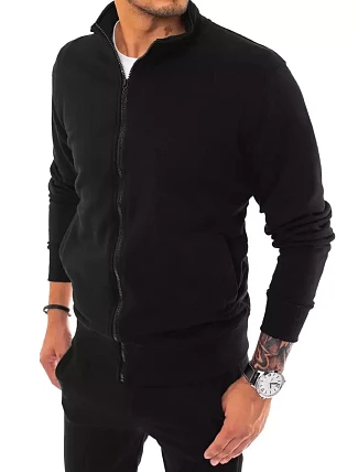 Pánska mikina na zips čierna FashionStreet BX5029 Pánska mikina na zips čierna FashionStreet BX5029