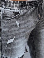 Pánske džínsové nohavice jogger šedé FashionStreet UX4039