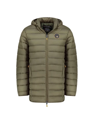 Geographical Norway Pánska bunda AMIGOMAP LONG HOOD DB KAKI MEN 233 KAKI (WZ5087H/GN-KAKI)