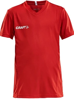 Craft Teamwear Squad Go Jersey Solid Jr Detské športové tričko s výstrihom do V 82.5582 jasne červená