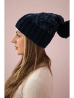 Milano fleecová čiapka K203 navy blue melange+green