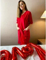 Dámsky župan so zipsom DE LAFENSE 431 Velúr M-4XL