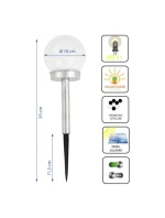 10x35CM SOLÁRNA KULIČKOVÁ LAMPA