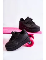 Dziecięce Buty Sportowe Na Rzepy Czarne Elike