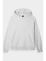 Dresowa Bluza Damska Z Kapturem Nierozpinana 4F 4FWMM00TSWSF1468-27M Szara