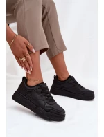 Sneakersy Damskie Na Platformie Big Star SS274589 HI-POLY SYSTEM Czarne