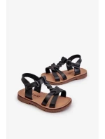 Detské sandále so zapínaním na suchý zips, čierne, Sarniema Detské sandále so zapínaním na suchý zips, čierne, Sarniema