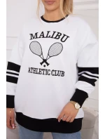 Zateplená mikina Malibu biela+čierna