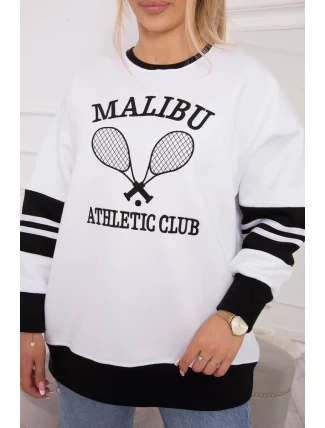 Zateplená mikina Malibu biela+čierna