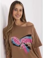 Tričko CLM TS 1019.79 svetlohnedé